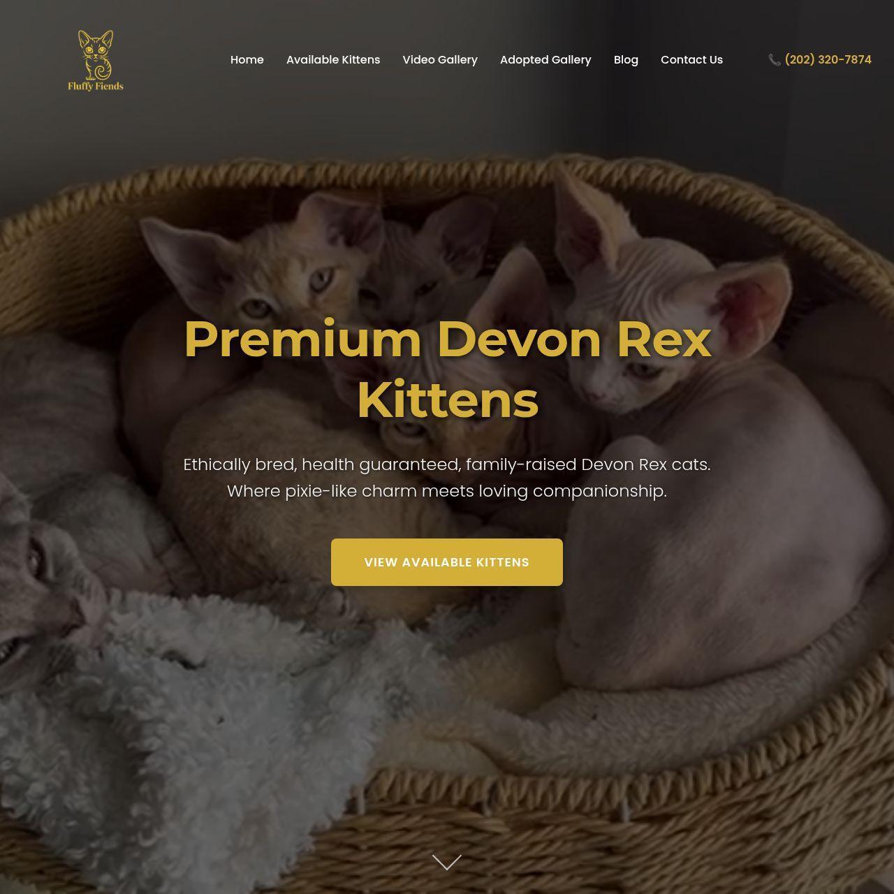 FluffyFiends Devon Rex Cattery Website